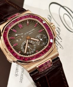 Patek Philippe Nautilus 5724 18K Gold Wrapped Custom Red Ruby 40mm (1)