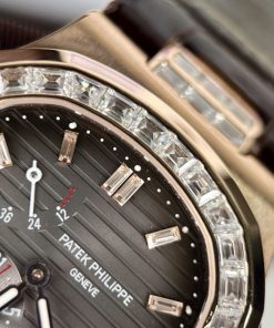 Patek Philippe Nautilus 5724 18K Gold Wrapped and Moissanite Diamonds 40mm (6)