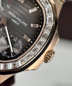 Patek Philippe Nautilus 5724 18K Gold Wrapped and Moissanite Diamonds 40mm (6)