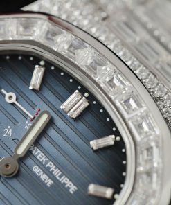 Patek Philippe Nautilus 5724 Replica Watch Custom Moissanite Diamonds Baguette PPF 40mm (2)