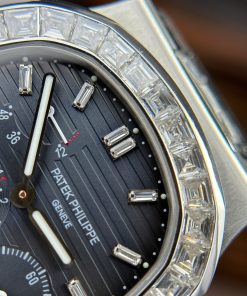 Patek Philippe Nautilus 5724G Watch Custom Moissnite Diamonds Remake Like Original 40mm (2)