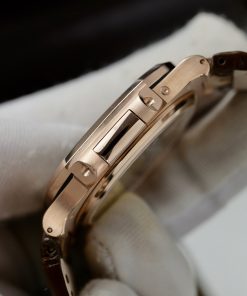 Patek Philippe Nautilus 5724R 18K Gold Wrapped Brown Leather Watch 40mm (2)