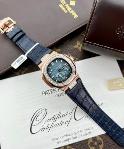 Patek Philippe Nautilus 5724R Gold Wrapped Custom Moissanite Baguette ZF 40mm (1)