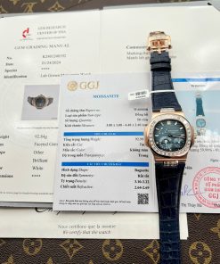 Patek Philippe Nautilus 5724R Gold Wrapped Custom Moissanite Baguette ZF 40mm (1)