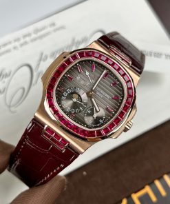 Patek Philippe Nautilus 5724R Gold Wrapped & Red Ruby ​​Gemstone 40mm (1)