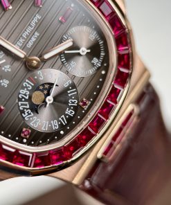 Patek Philippe Nautilus 5724R Gold Wrapped & Red Ruby ​​Gemstone 40mm (1)
