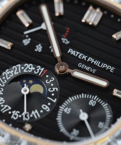 Patek Philippe Nautilus 5724R Replica GR Factory Black Leather Strap 40mm (1)