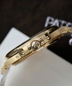 Patek Philippe Nautilus 5724R Replica Watch Gold Wrapped + Moissanite Diamonds PPF Factory 40mm (14)