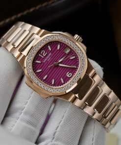 Patek Philippe Nautilus 7010R-013 Best Replica Watch Purple Dial 32mm (11)