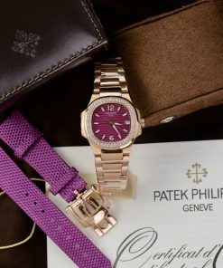 Patek Philippe Nautilus 7010R-013 Best Replica Watch Purple Dial 32mm (11)