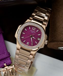 Patek Philippe Nautilus 7010R-013 Best Replica Watch Purple Dial 32mm (11)