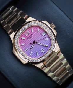 Patek Philippe Nautilus 7010R Pink Dial Best Replica Watch 32mm (2)