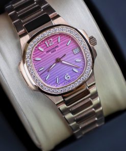Patek Philippe Nautilus 7010R Pink Dial Best Replica Watch 32mm (2)