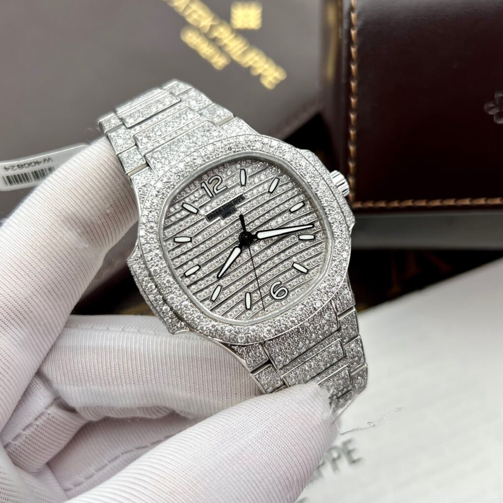 Patek Philippe Nautilus 7118 Custom Full Moissanite Diamonds (1)