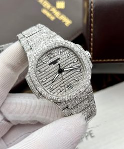 Patek Philippe Nautilus 7118 Custom Full Moissanite Diamonds (1)