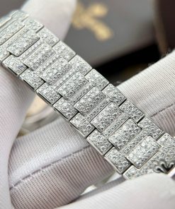 Patek Philippe Nautilus 7118 Custom Full Moissanite Diamonds (1)