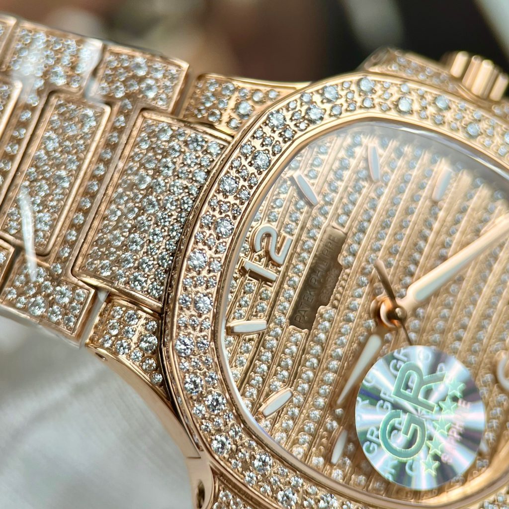 Patek Philippe Nautilus 7118 Diamonds Rose Replica Watches GRF (9)