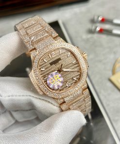 Patek Philippe Nautilus 7118 Diamonds Rose Replica Watches GRF (9)