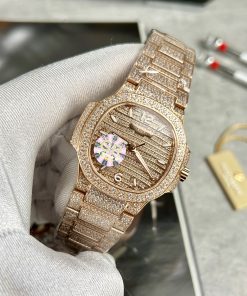 Patek Philippe Nautilus 7118 Diamonds Rose Replica Watches GRF (9)
