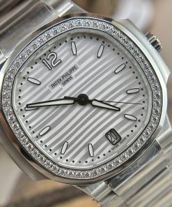 Patek Philippe Nautilus 7118 Replica Watches Diamonds White Dial 3K (1)