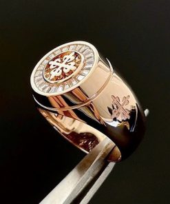 Patek Philippe Ring Custom Rose Gold Diamond 10-14-18K (4)