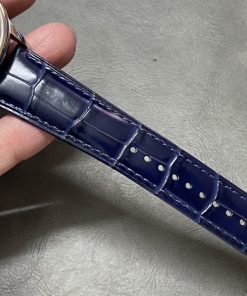 Patek Philippe Tourbillon Replica Watch Blue Dial Leather Strap 44mm