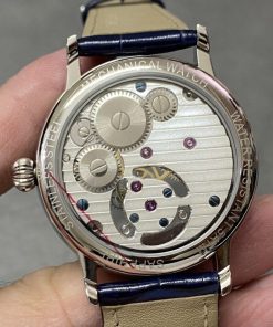 Patek Philippe Tourbillon Replica Watch Blue Dial Leather Strap 44mm