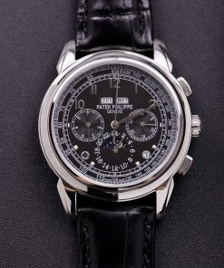 Patek Phillipe Perpetal Calendar 5270 Replica Watches Black Leather Cord 41mm (2)