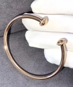 Piaget Possession Open Bangle Bracelet Custom Diamond 18K Rose Gold (2)