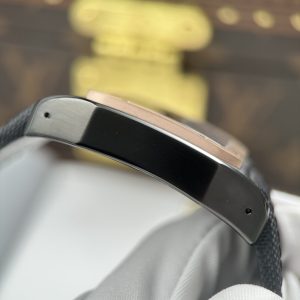 Cartier Santos 100 XL Demi Rose Gold Super Clone Watches Fabric Strap 51.1×41 (1)