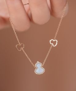 Qeelin Petite Wulu Bracelet Gourd Custom Natural Diamond Rose Gold 18k (2)