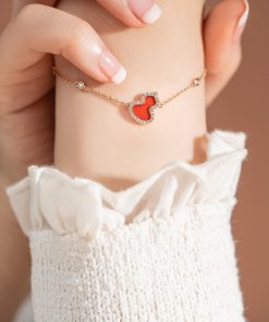 Qeelin Wulu Pearl Inlay Bracelet Custom Natural Diamond Rose Gold 18k (2)