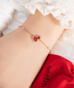 Qeelin Wulu Pearl Inlay Bracelet Custom Natural Diamond Rose Gold 18k (2)