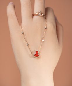 Qeelin Wulu Pearl Inlay Bracelet Custom Natural Diamond Rose Gold 18k (2)