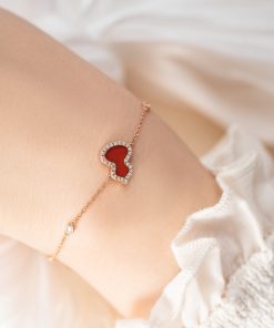 Qeelin Wulu Pearl Inlay Bracelet Custom Natural Diamond Rose Gold 18k (2)