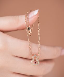 Qeelin Wulu Ruby Women’s Bracelet Custom Natural Diamond Rose Gold 18k (2)