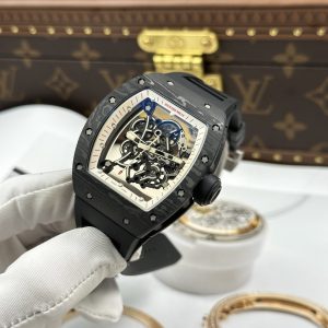 Richard Mille RM055 Carbon NTPT Replica Watches White Dial ZF Factory 49.9×42 (1)