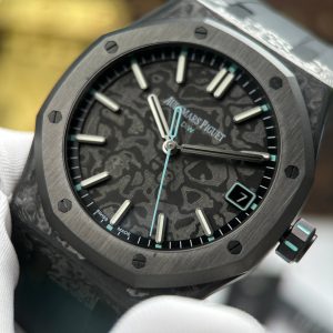 Audemars Piguet Royal Oak 15500 DiW Carbon NTPT Replica Blue Second Hand 41mm (1)