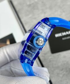 Richard Mille Blue Sapphire RM12-01 Transparent Dial Replica Watches 44mm (10)