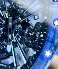 Richard Mille Blue Sapphire RM12-01 Transparent Dial Replica Watches 44mm (10)