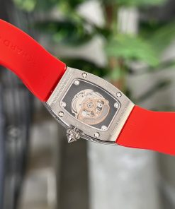 Richard Mille RM007 Diamonds Red Color Replica Watch Women 36mm