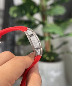 Richard Mille RM007 Diamonds Red Color Replica Watch Women 36mm