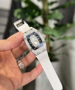 Richard Mille RM007 Diamonds White Color Replica Watch Women 36mm