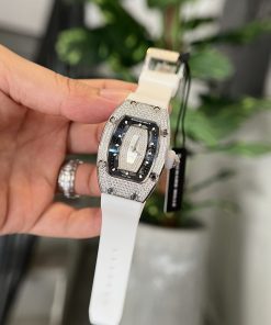 Richard Mille RM007 Diamonds White Color Replica Watch Women 36mm