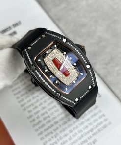 Richard Mille RM007 Replica Watch Black Color Rubber Strap 32x40mm
