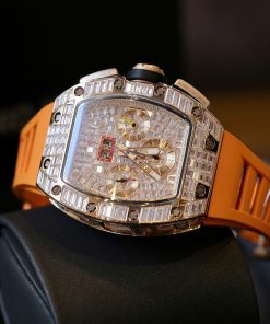 Richard Mille RM011 Replica 11 Watch Orange Rubber Strap 44mm (2)