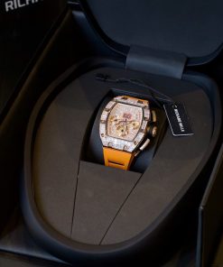 Richard Mille RM011 Replica 11 Watch Orange Rubber Strap 44mm (2)