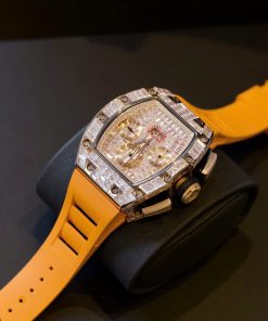Richard Mille RM011 Replica 11 Watch Orange Rubber Strap 44mm (2)