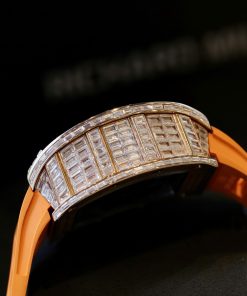 Richard Mille RM011 Replica 11 Watch Orange Rubber Strap 44mm (2)
