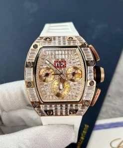 Richard Mille RM011 Replica Watches Best Quality Full Diamonds 44mm (1)